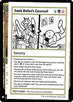 Seek Bolas's Counsel