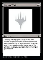 Playtest Wish
