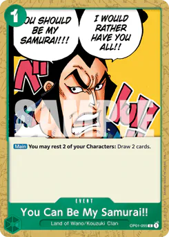 You Can Be My Samurai!!