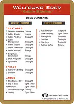 Wolfgang Eder Decklist