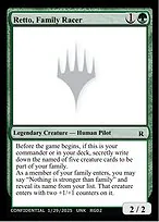 Retto, Family Racer