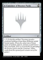 A Container of Booster Packs