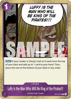 Luffy Is the Man Who Will Be King of the Pirates!!!