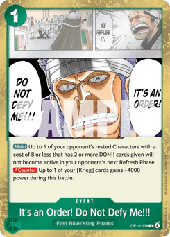It's an Order! Do Not Defy Me!!!