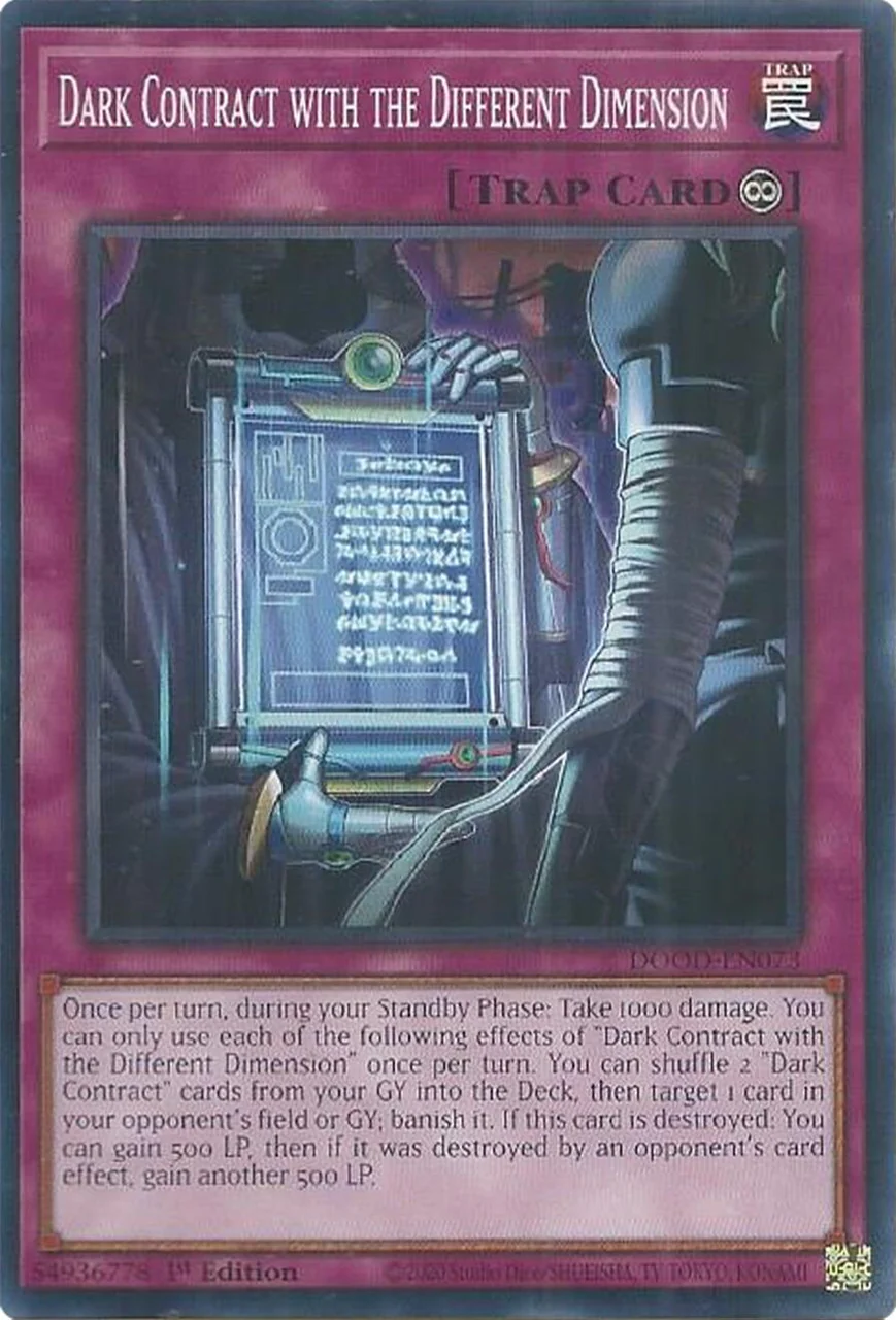 Dark Contract with the Different Dimension